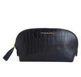 CROCO BUBBLE POUCH - BLACK