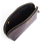 CROCO BUBBLE POUCH - CHERRY BLACK TWO TONE