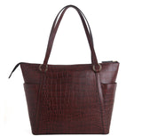 METROMATE CROCO TOTE BAG - CHERRY BLACK TWO TONE