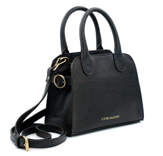 NOIR MINI TOP HANDLE BAG - BLACK