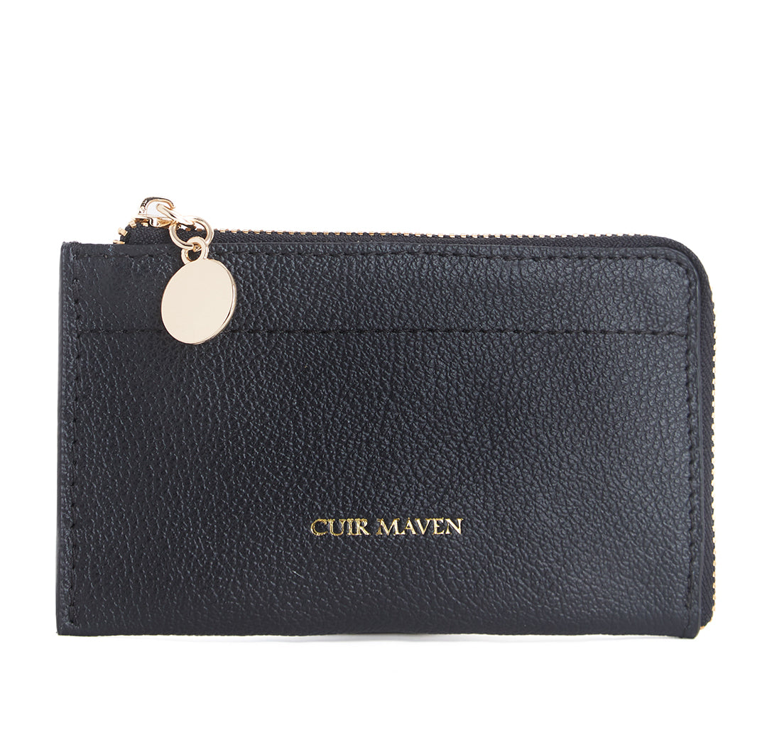 MINI PEBBLE CM CARD HOLDER - BLACK