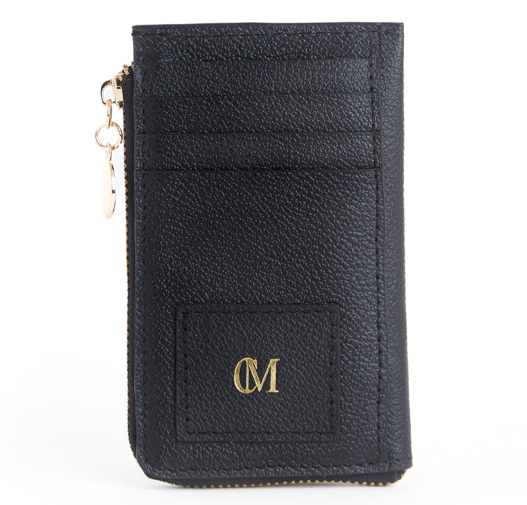 MINI PEBBLE CM CARD HOLDER - BLACK